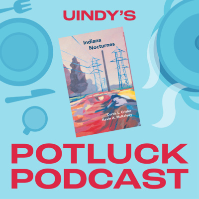 Book cover shows a painting with a bridge and electric lines